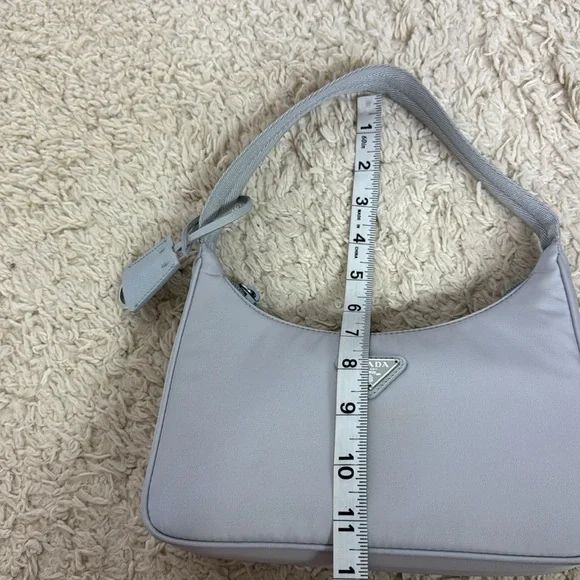 Prada Re-Edition 2000 Re-Nylon Mini Bag Cornflower Silver-tone - Picture 14 of 16